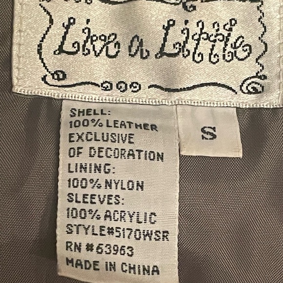 Live a Little suede jacket with sweater sleeves, size small - Picture 5 of 8